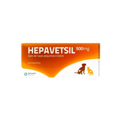 Função hepática - Hepavetsil 550 mg raças pequenas e gatos