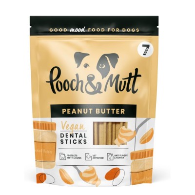 Pooch Mutt Dental Sticks Manteiga de Amendoim